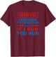 Funny 4th of July Firework Technician Pyromaniac USA Design T-Shirt - T-Shirt | Maroon
