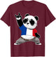 Drapeau français Hommes Femmes Enfants France T-Shirt - T-Shirt | Maroon