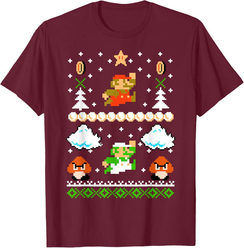 Super Mario Mario Goomba Ugly Christmas Sweater