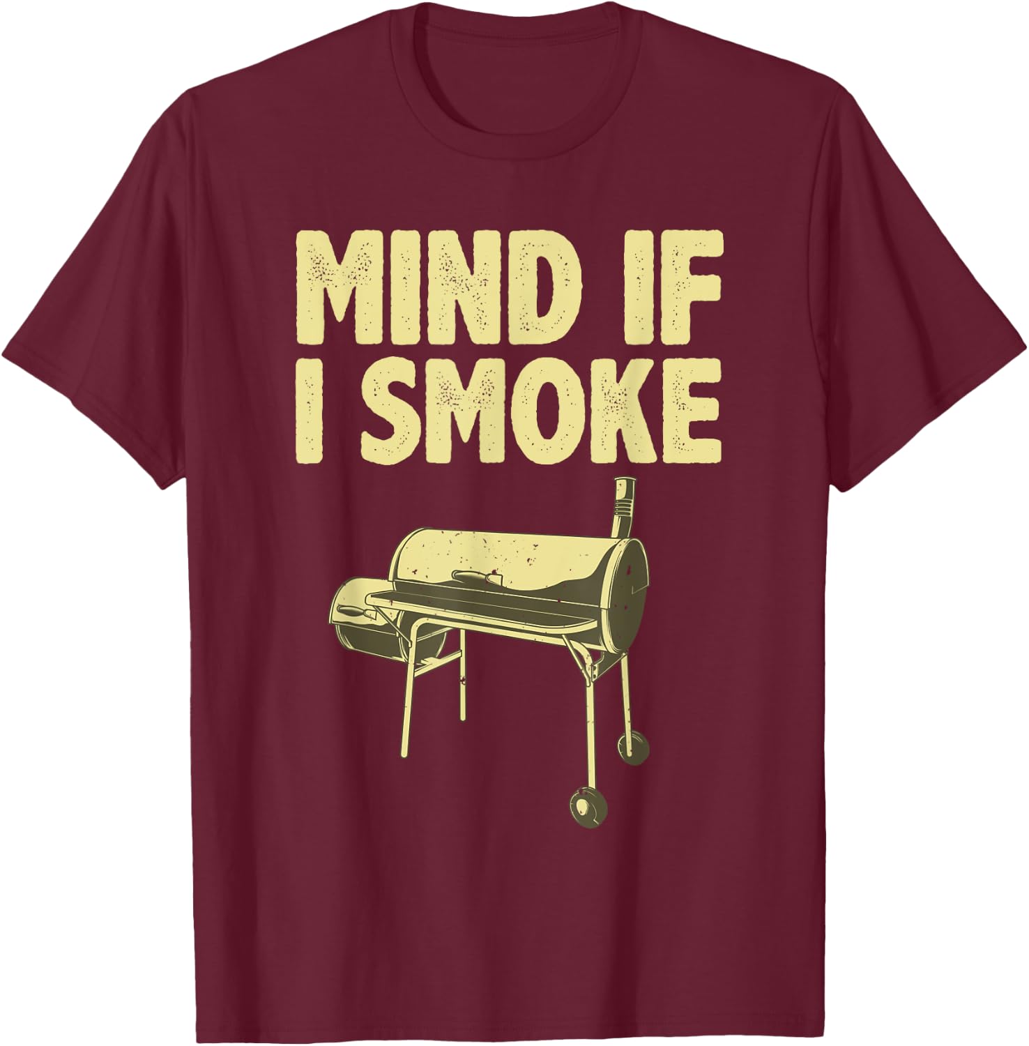 Funny BBQ Art Women Grilling Meat Smoking Barbecue T-Shirt - T-Shirt | Maroon