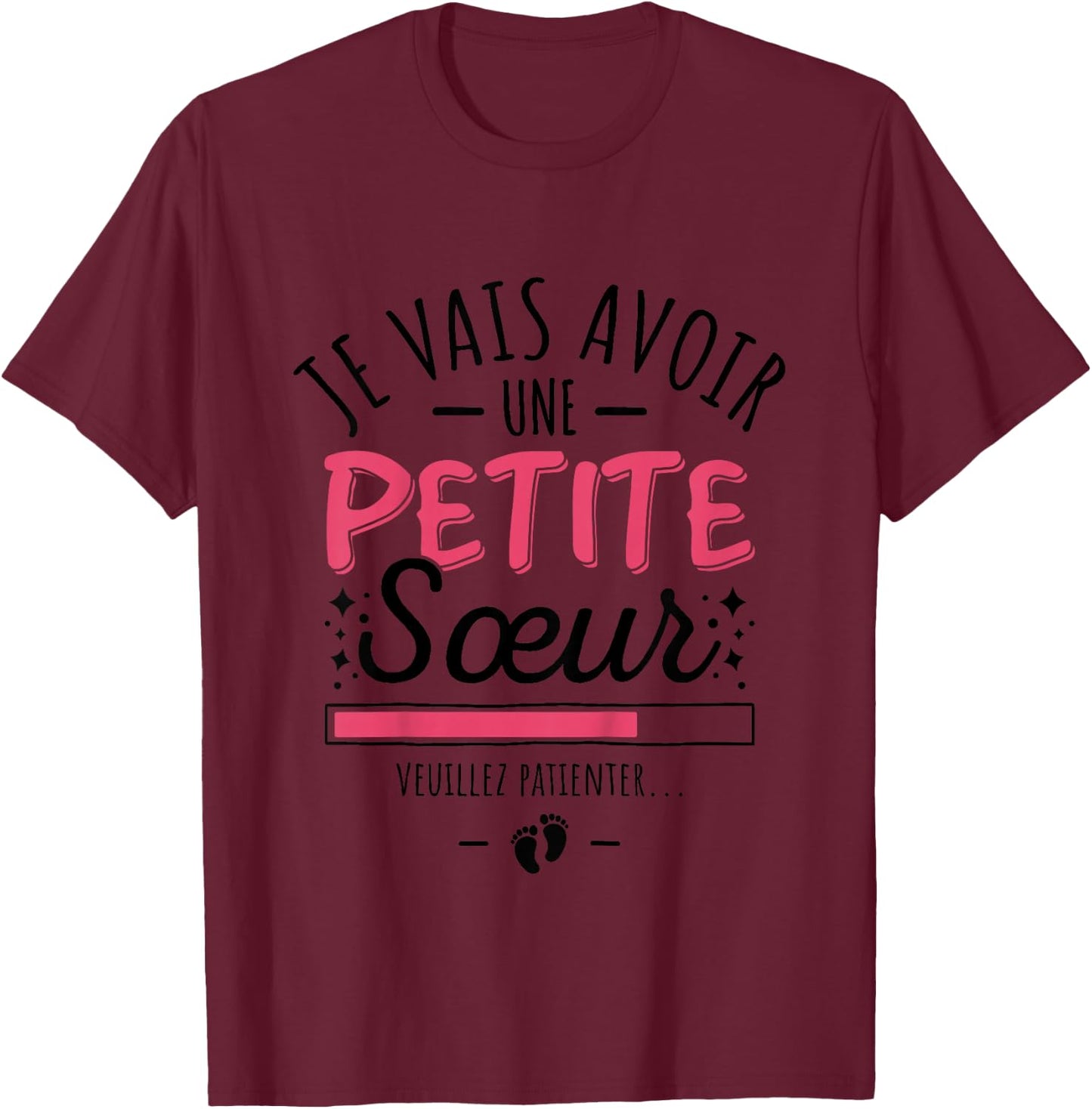 Child I Will Have A Little Sister - Big Sister Baby Ad 2 , white, 2 T-Shirt - T-Shirt | Maroon