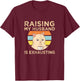 Gifts For Woman Who Has Everything Funny Raising My Husband Is Exhausting Black X-Small Modern Cartoon T-Shirt - T-Shirt | Maroon