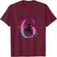 Dancing Into 6 Ballet Birthday Party Graphic T-Shirt - T-Shirt | Maroon
