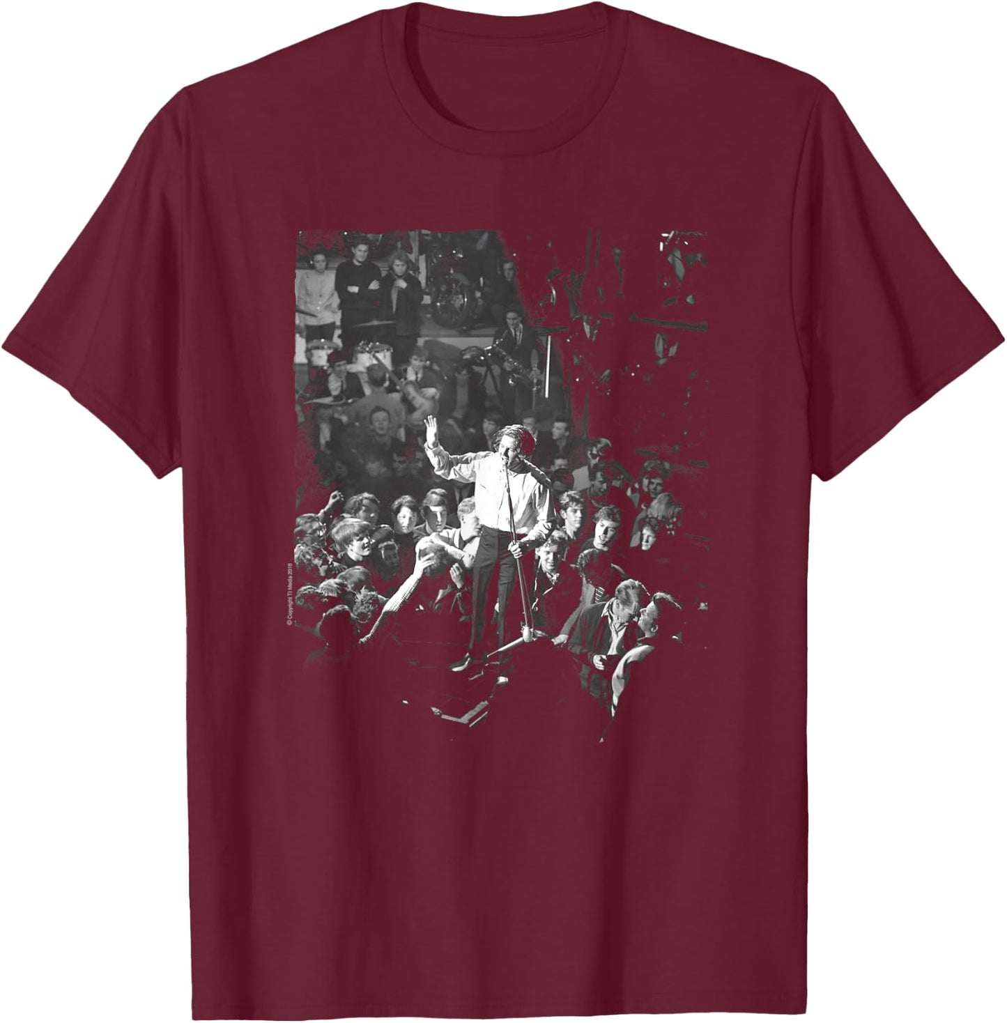 TV Times Jerry Lee Lewis Live by Stephen Wright , Black, S T-Shirt - T-Shirt | Maroon