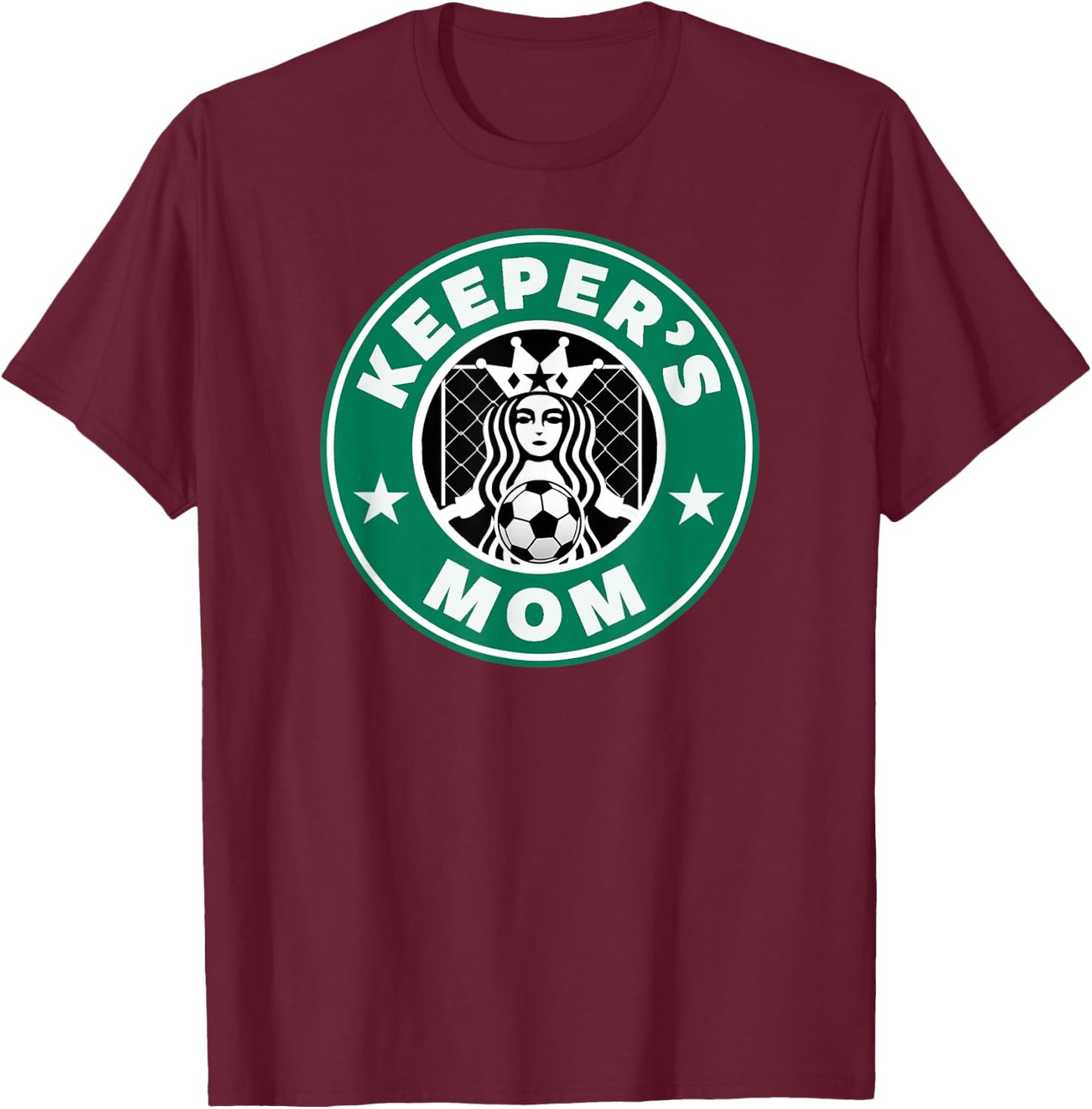 Soccer Keeper Mom für Frauen Mutter des Torwarts T-Shirt - T-Shirt | Maroon