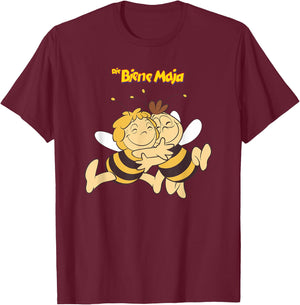 Die Biene Maja Retro Zeichentrick TV Serie Maja und Willi T-Shirt - T-Shirt | Maroon