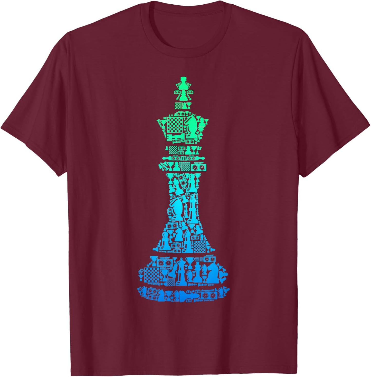 Schach König Schachspieler Kinder Jungen Herren T-Shirt - T-Shirt | Maroon