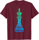 Schach König Schachspieler Kinder Jungen Herren T-Shirt - T-Shirt | Maroon