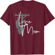 Cute Line Mom - Electrical Lineman's Mom T-Shirt - T-Shirt | Maroon