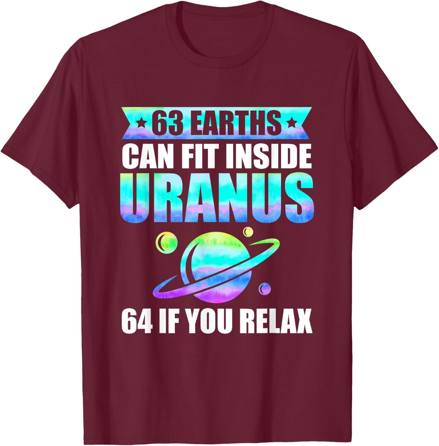 Funny Astronomy Uranus Astronomer Astrophysics T-Shirt - T-Shirt | Maroon