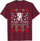 Pitbull Lovers Merry Pitmas Ugly Christmas Theme T-Shirt - T-Shirt | Maroon