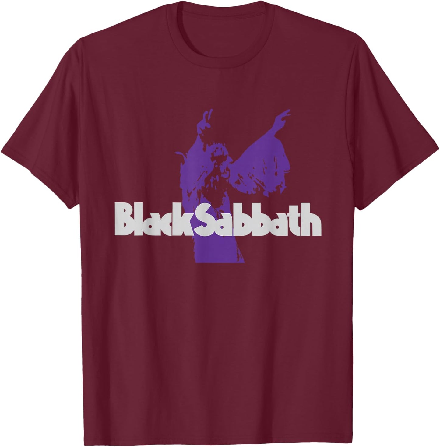 Offizielles offizielles Black Sabbath Purple Ozzy T-Shirt - T-Shirt | Maroon