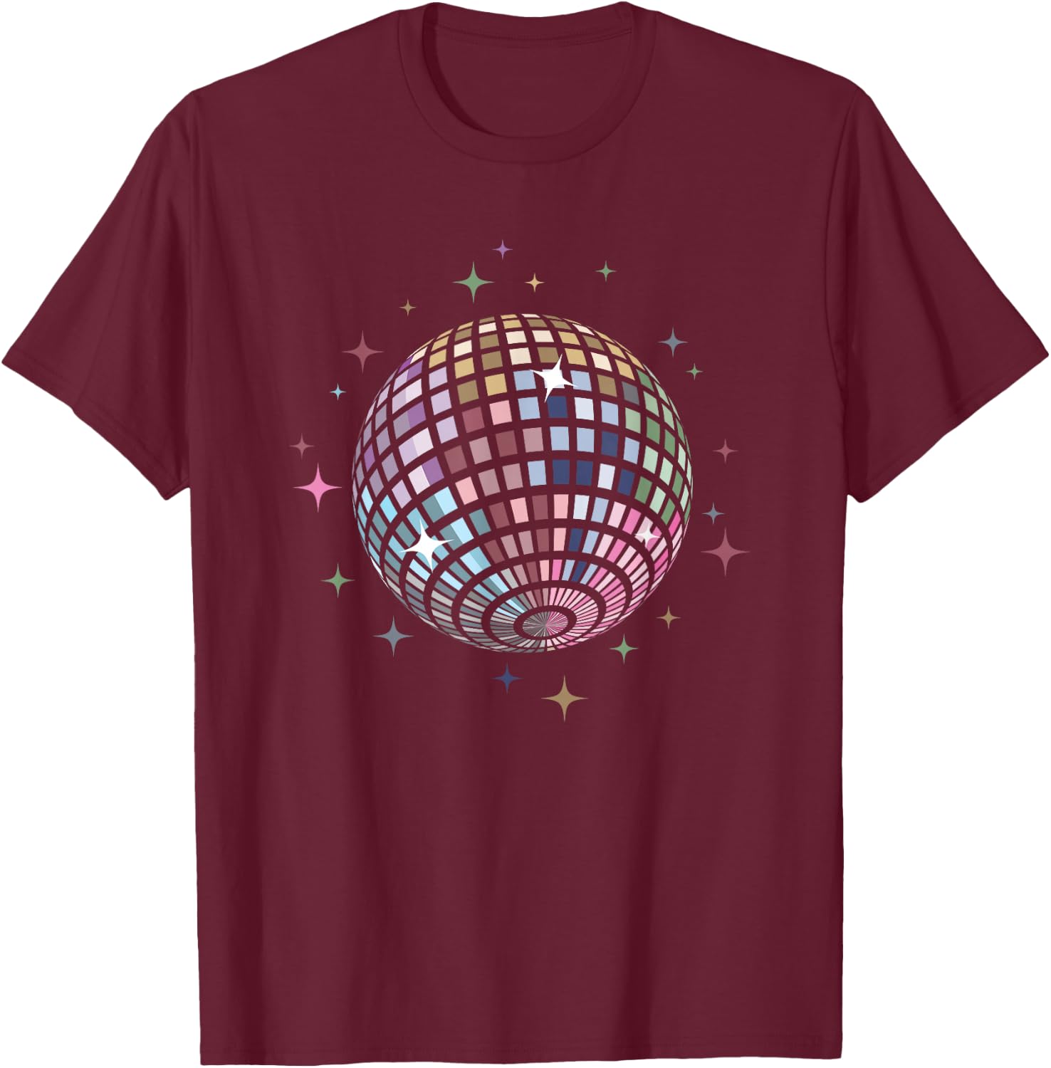 Disco Ball in My Disco Era , black T-Shirt - T-Shirt | Maroon