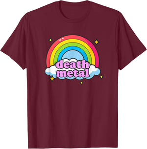 Pink Death Metal - Rainbow Friendly T-Shirt - T-Shirt | Maroon