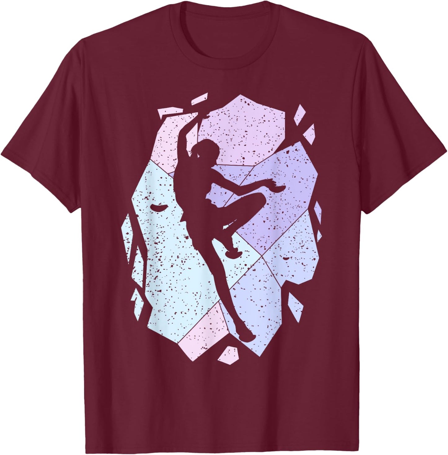 Klettern Kletterer Bergsteigen Bouldern Mädchen Kletter T-Shirt - T-Shirt | Maroon
