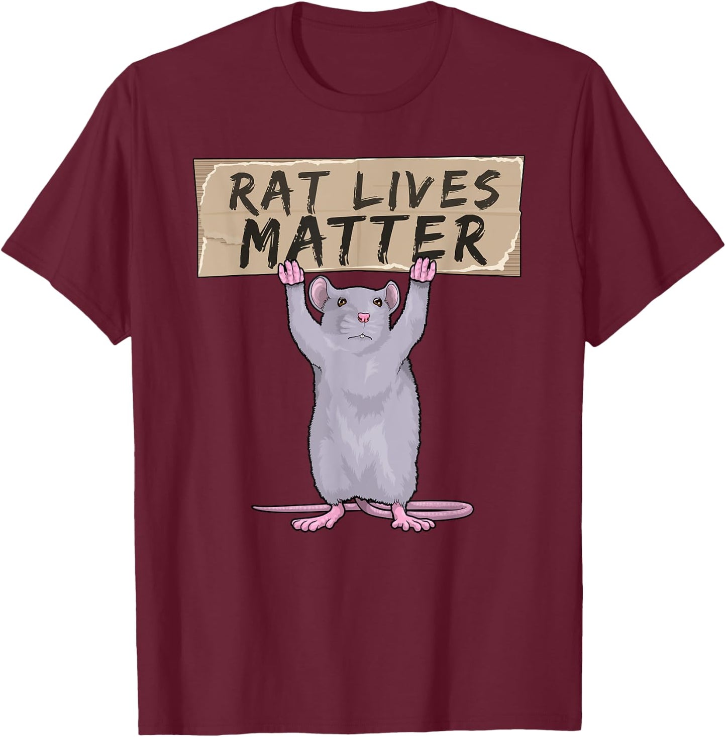 Rat Lives Matter T-Shirt - T-Shirt | Maroon