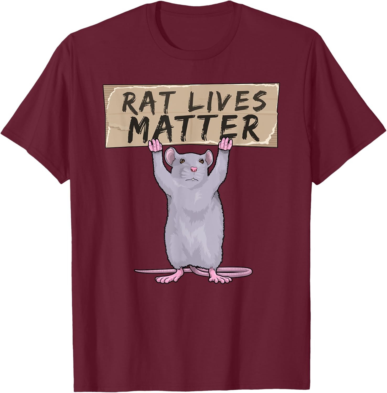 Rat Lives Matter T-Shirt - T-Shirt | Maroon