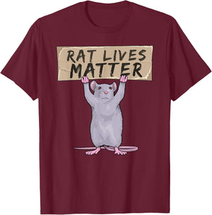 Rat Lives Matter T-Shirt - T-Shirt | Maroon