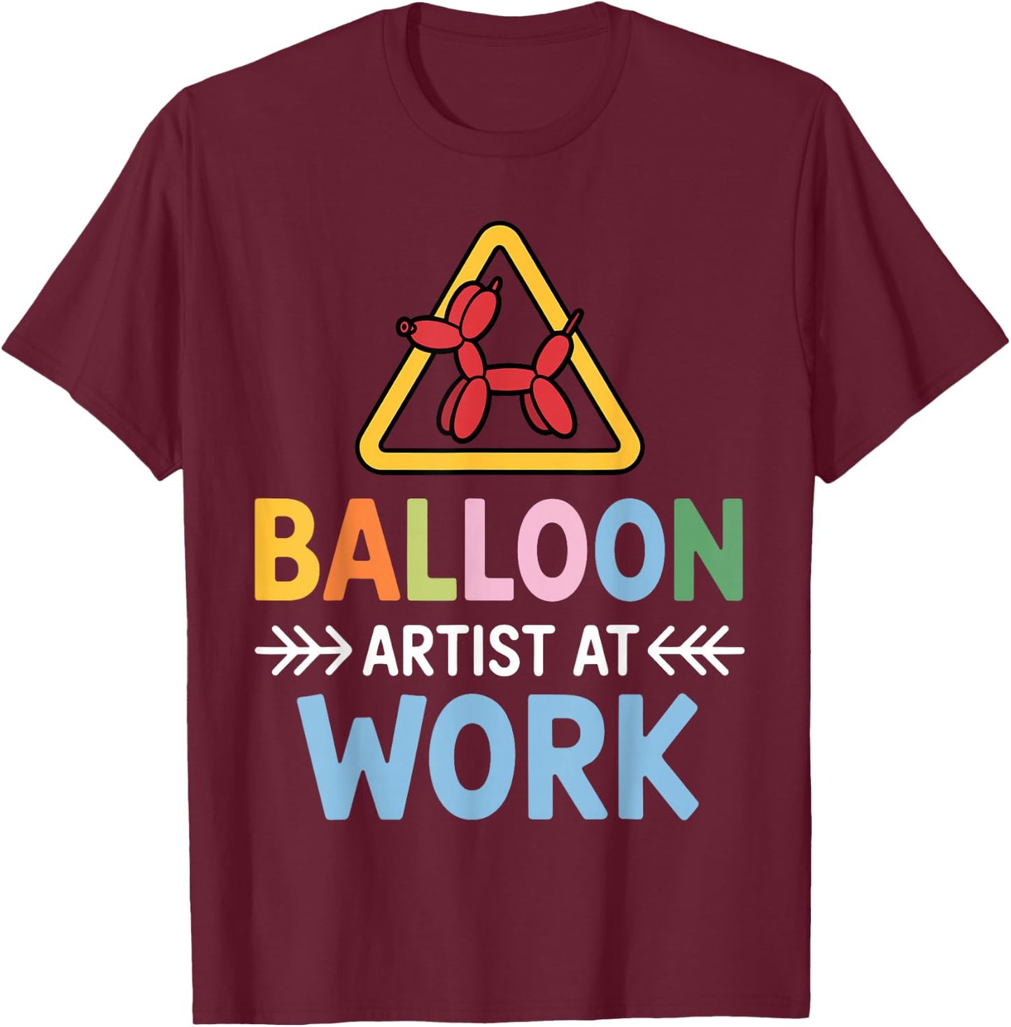 Cool Balloon Artist Art Women Kids Balloon Twisting T-Shirt - T-Shirt | Maroon