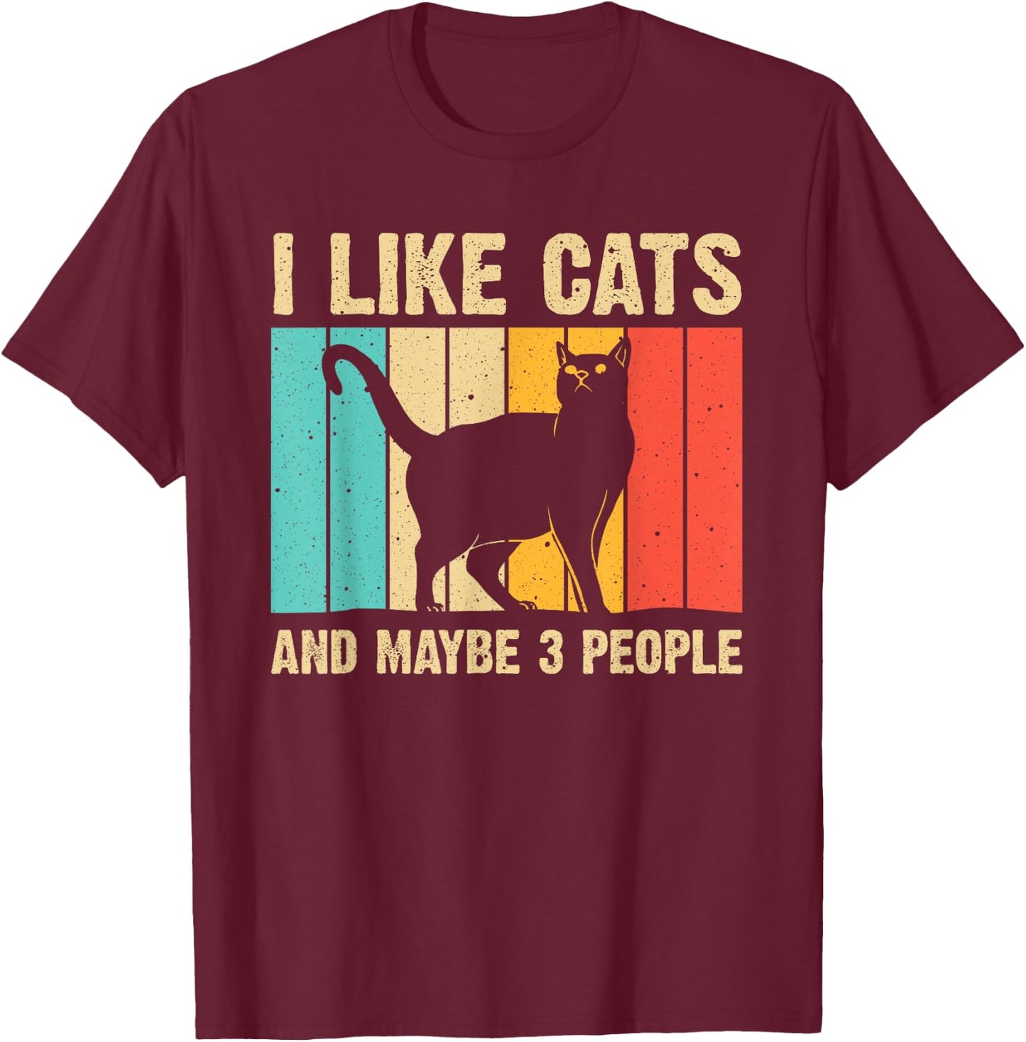Funny Cat Design Cat Lover Women Animal Introvert T-Shirt - T-Shirt | Maroon