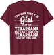 Girl Out Of TEXARKANA TX TEXAS Gift Funny Home Roots USA T-Shirt - T-Shirt | Maroon
