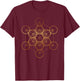 Metatron's Cube, Sacred Geometry Fruit of Life T-Shirt - T-Shirt | Maroon