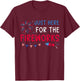 Just Here for The Fireworks Patriotic Couples 4th of July T-Shirt - T-Shirt | Maroon