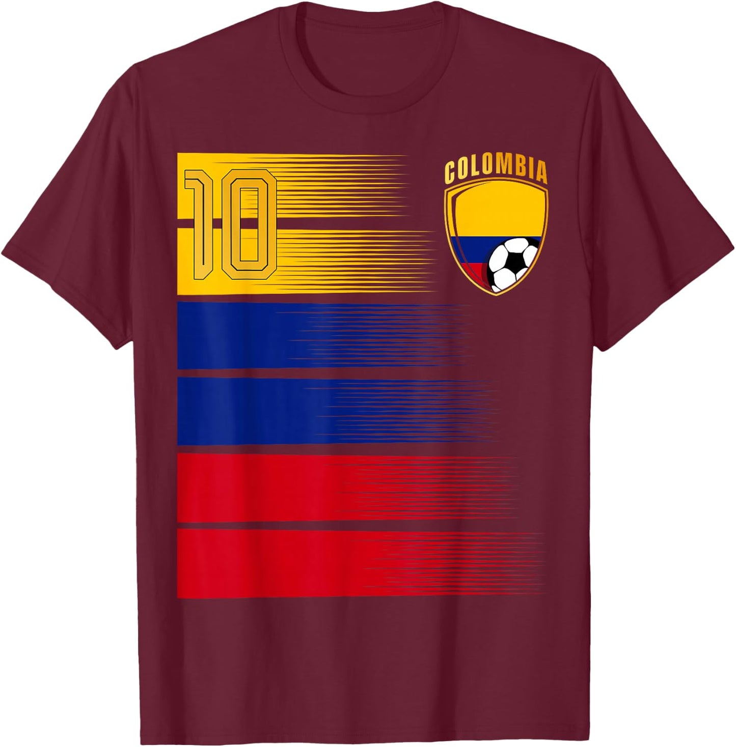 Colombia Flag Colombian Pride Lovers T-Shirt - T-Shirt | Maroon