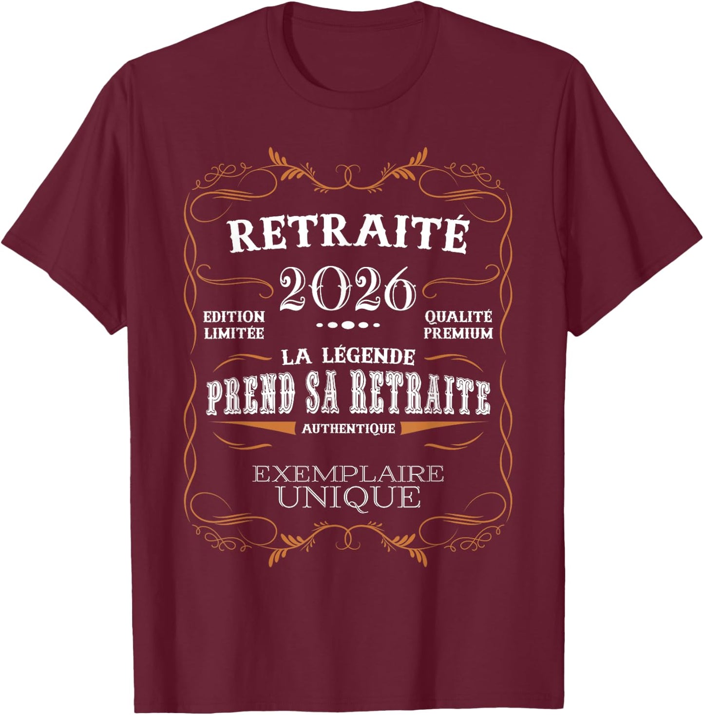 La Légende Takes Her Retirement - Funny Retirement 2026 T-Shirt - T-Shirt | Maroon