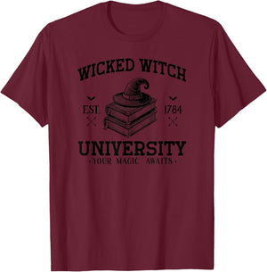 Halloween University Black Wicked witch T-Shirt - T-Shirt | Maroon