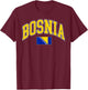 Proud Bosnia Herzegovina Cheer Country Favorite Spirit Game T-Shirt - T-Shirt | Maroon