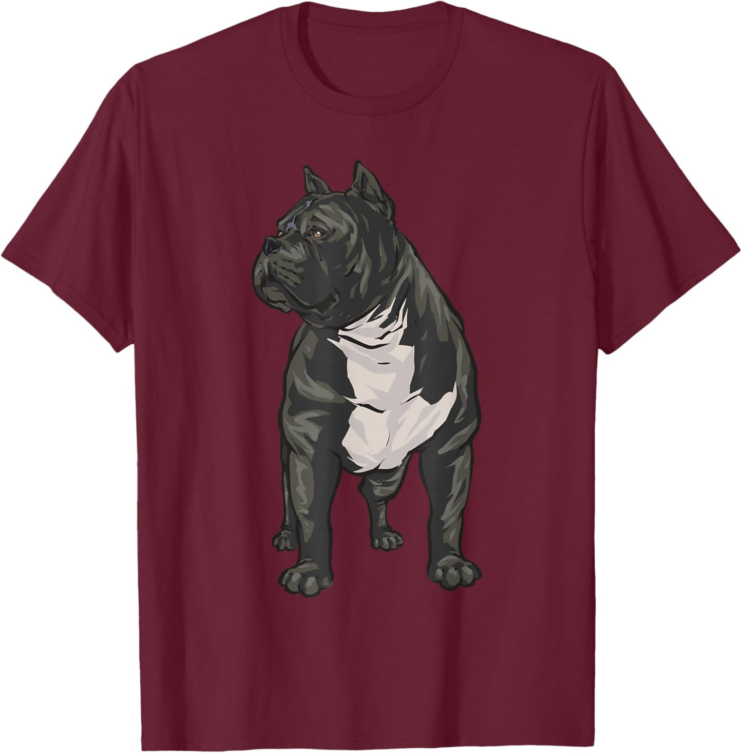 American Bully Dog XL American Bully , black T-Shirt - T-Shirt | Maroon