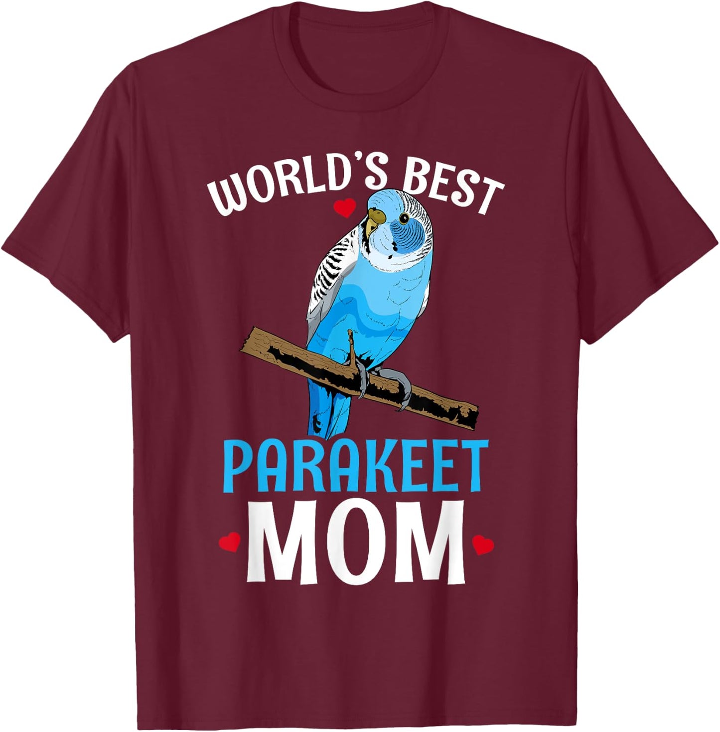 Parakeet Budgie T-Shirt - T-Shirt | Maroon