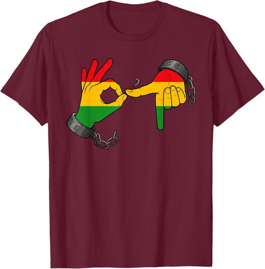 Funny Juneteenth 67 Six Seven Meme 1865 June 19th African T-Shirt - T-Shirt | Maroon