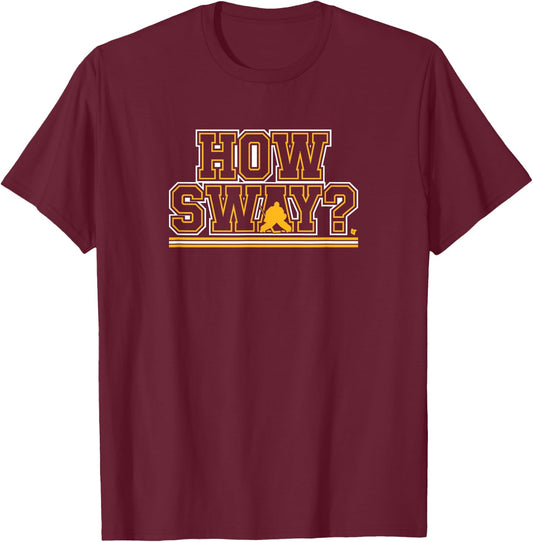 Jeremy Swayman: How Sway? - Boston Hockey T-Shirt - T-Shirt | Maroon