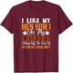 I Like My Men How I Like My Coffee Sliding Off The Roof T-Shirt - T-Shirt | Maroon