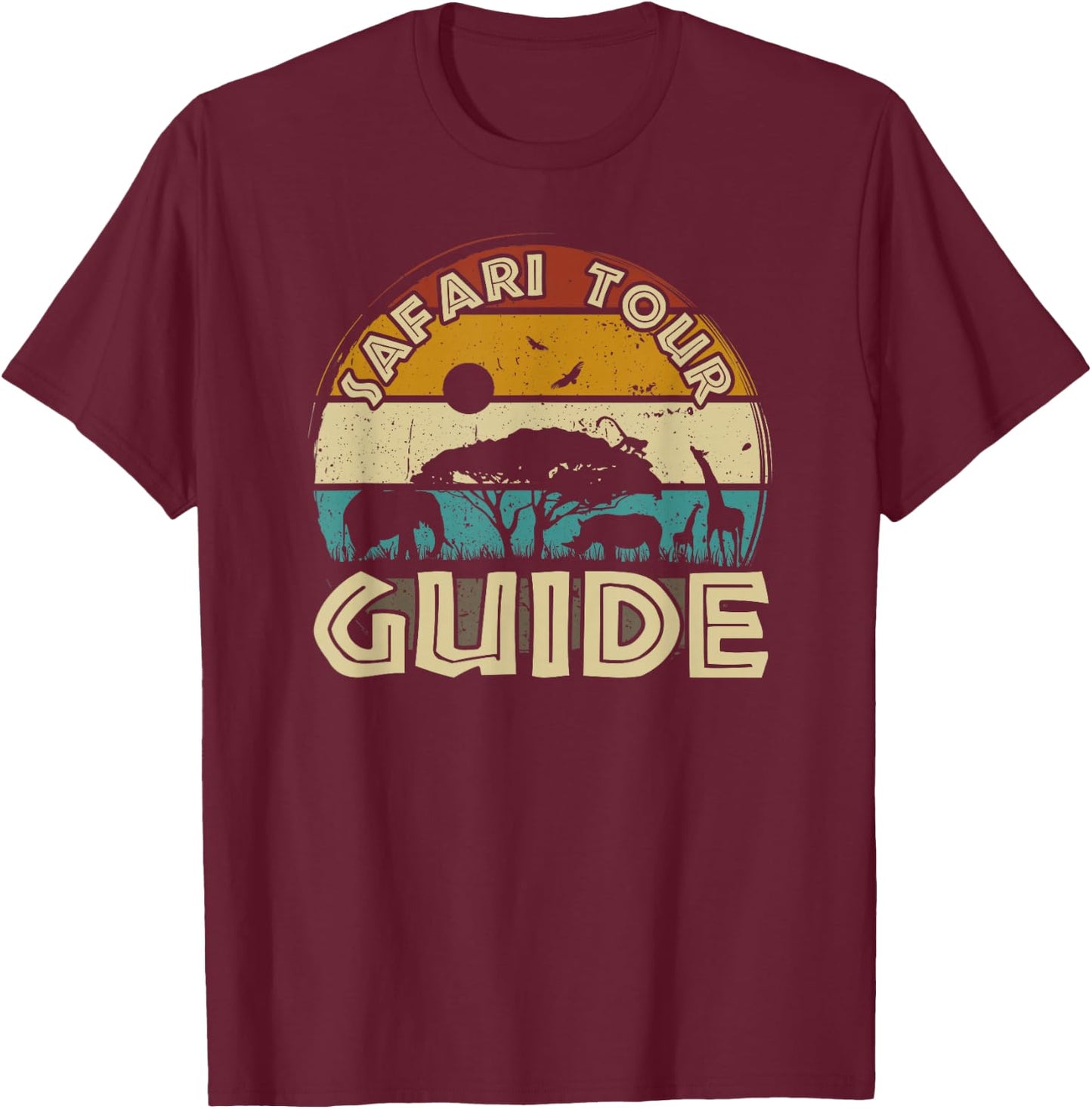Safari Tour Guide Costume Safari Tourist Safari Holiday , black, s T-Shirt - T-Shirt | Maroon