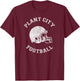 Plant City Football Distressed 1980's Retro P.E.Dept Style T-Shirt - T-Shirt | Maroon