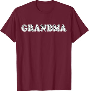 Dalmatian Grandma Dalmatian Spots Print Matching Birthday T-Shirt - T-Shirt | Maroon
