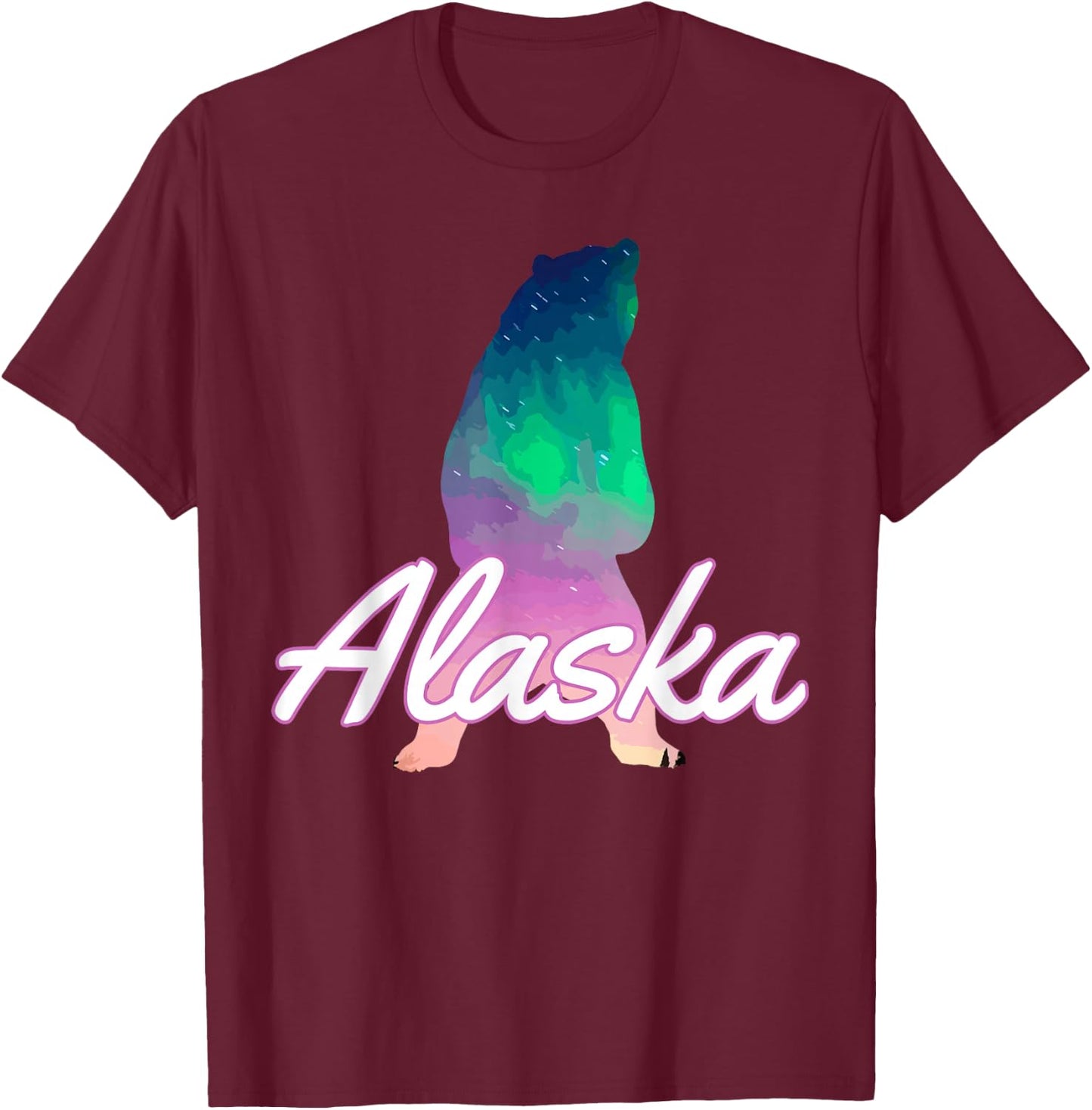 Alaska Bear T-Shirt - T-Shirt | Maroon