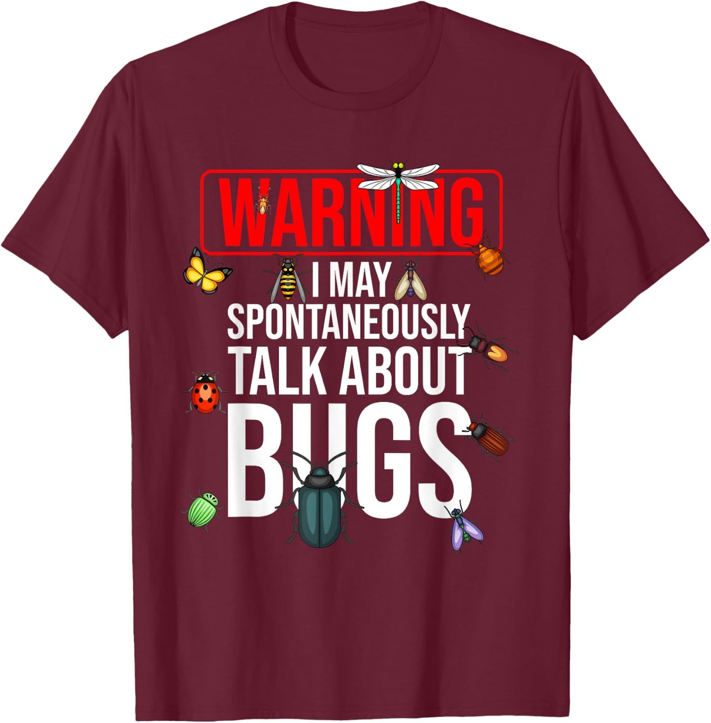 Funny Bug Gift Boys Girls Toddlers Kids Insect Lovers T-Shirt - T-Shirt | Maroon