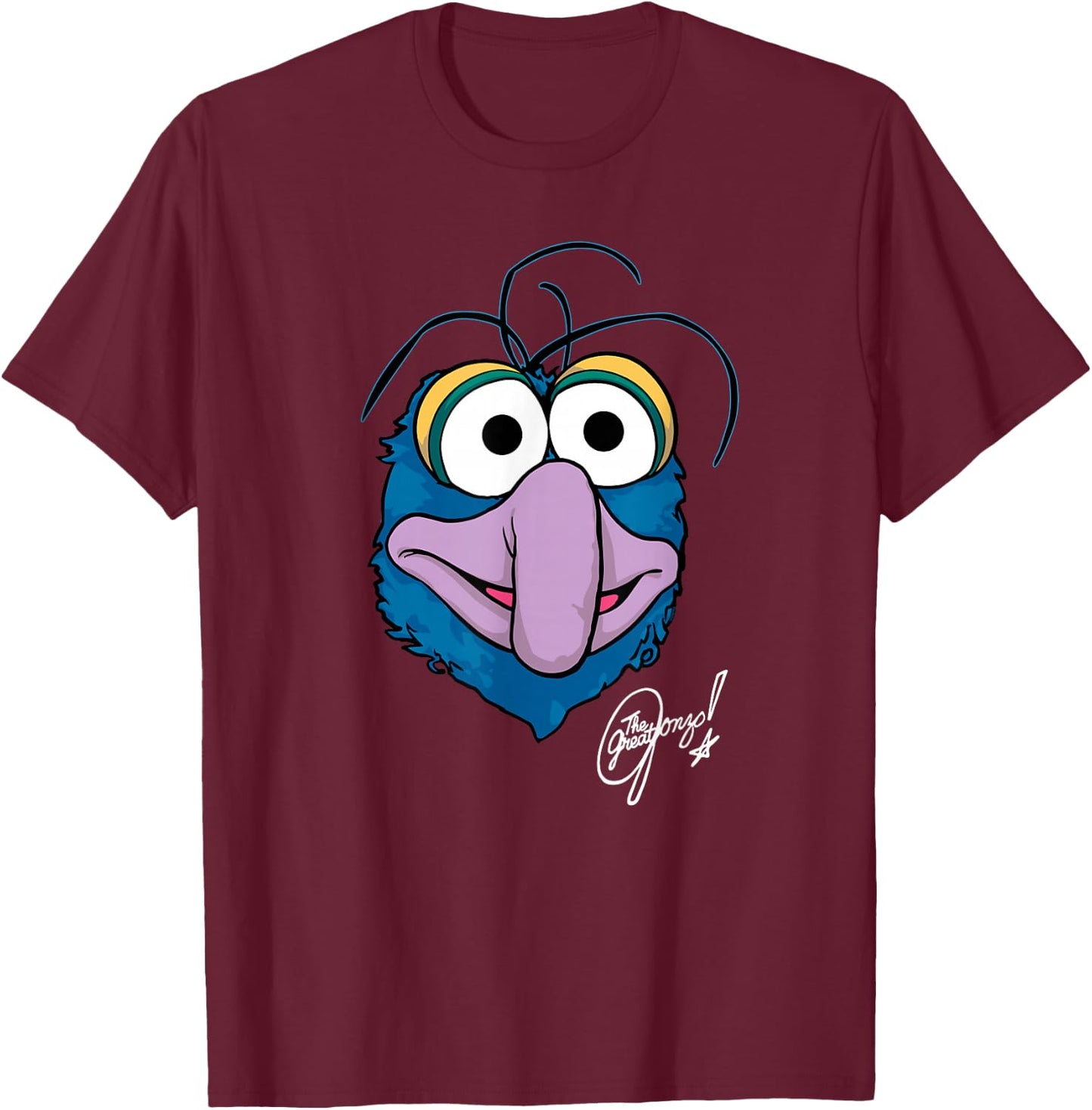 Disney The Muppets Gonzo the Great Big Face T-Shirt - T-Shirt | Maroon