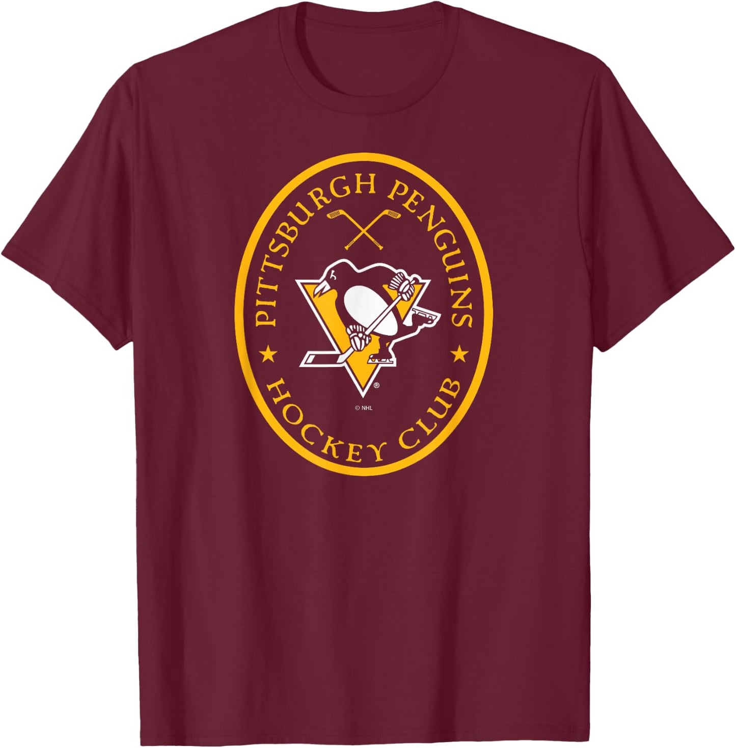 Pittsburgh Penguins Iconic Black Officially Licensed T-Shirt - T-Shirt | Maroon