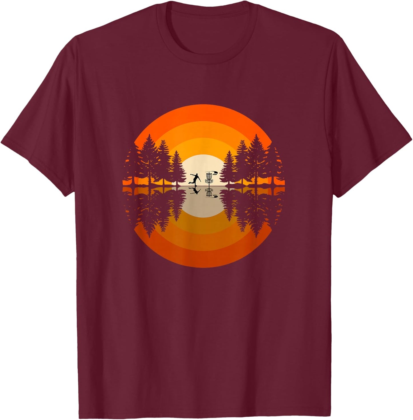 Frisbee Golf Frolf Golfer - Outdoor Disc Golf T-Shirt - T-Shirt | Maroon