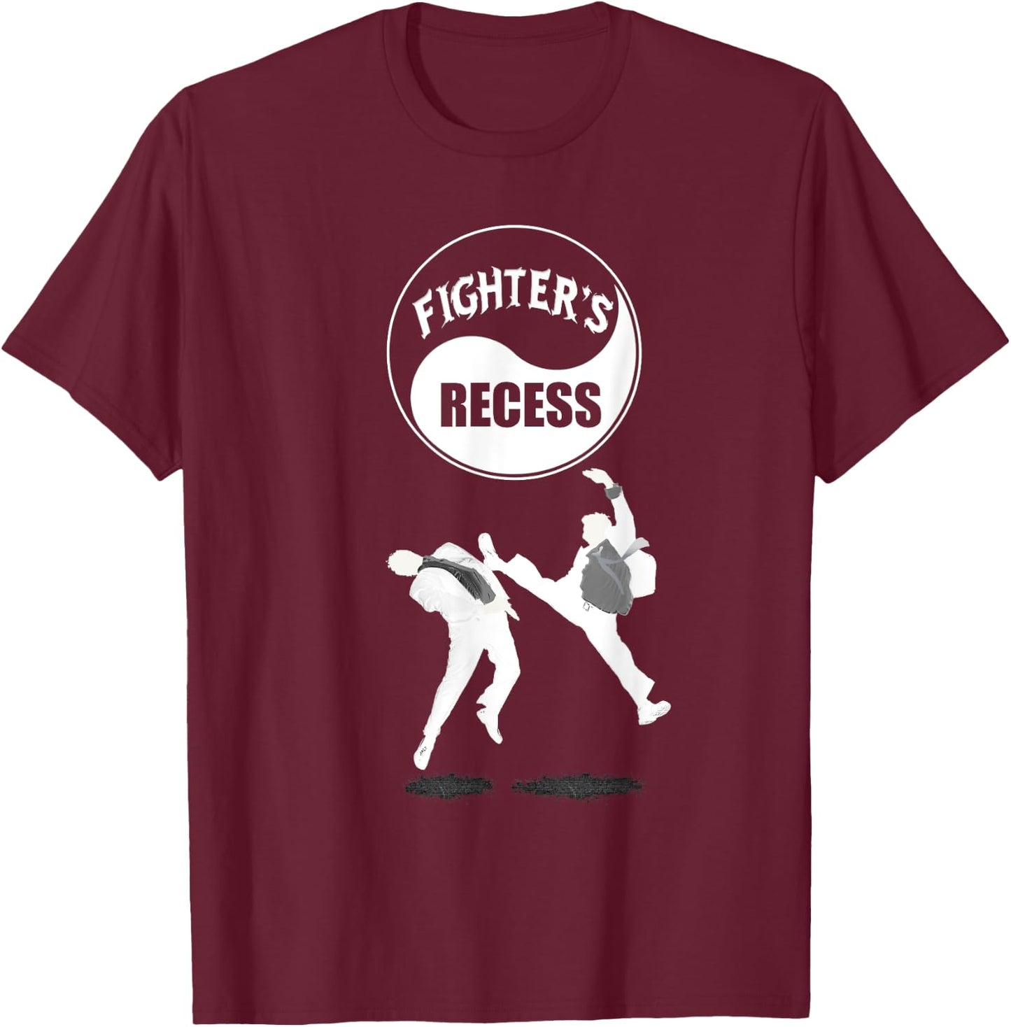 Fighter's Recess: Essential Edition - YIN Version T-Shirt - T-Shirt | Maroon