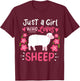 Sheep Just A Girl Who Loves Sheep T-Shirt - T-Shirt | Maroon
