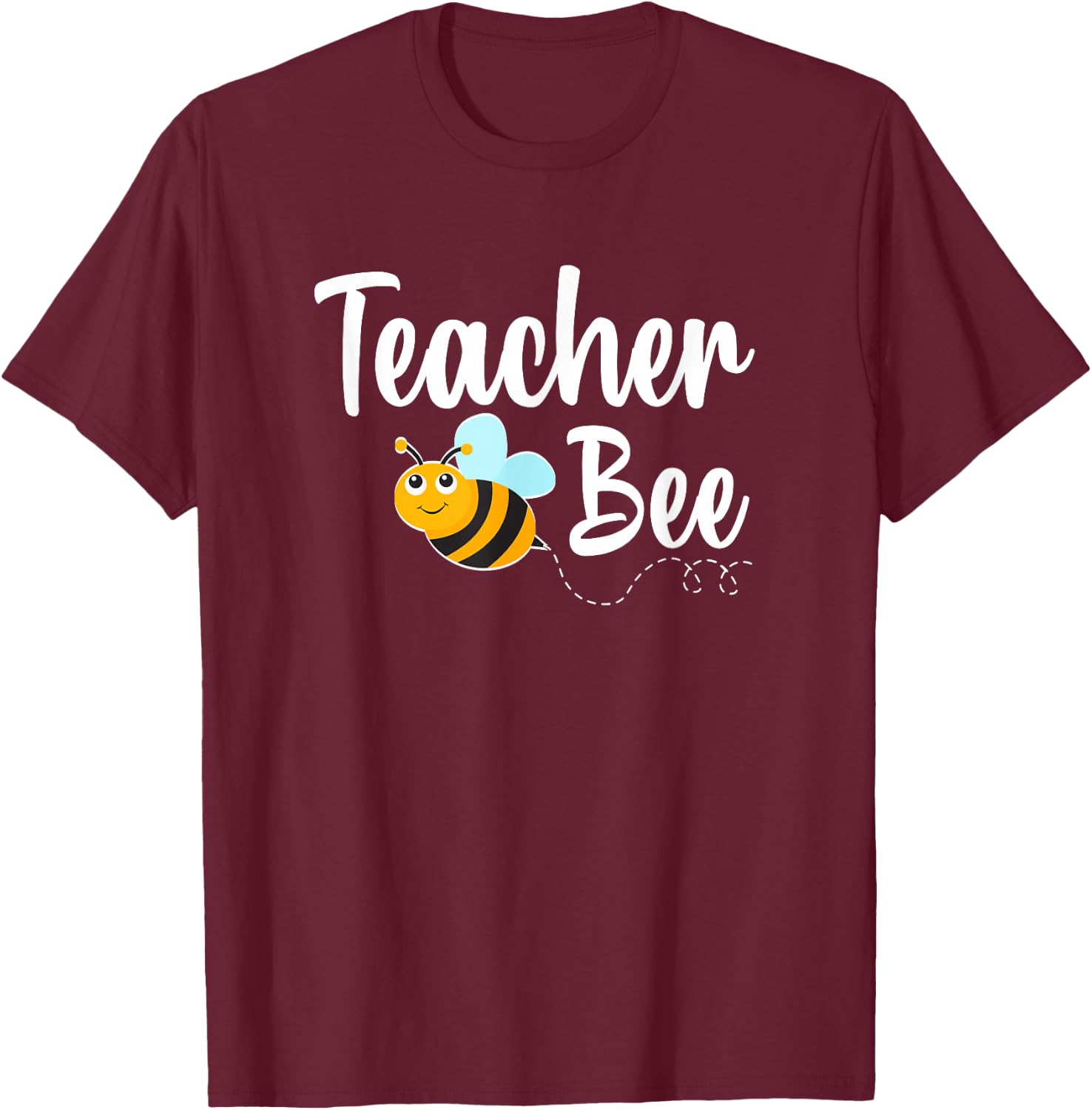 Teacher Bee Bumblebee Funny Back To School T-Shirt - T-Shirt | Maroon