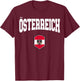 Austria Flag Shirt Proud Austrian Men Women Osterreich Red T-Shirt - T-Shirt | Maroon