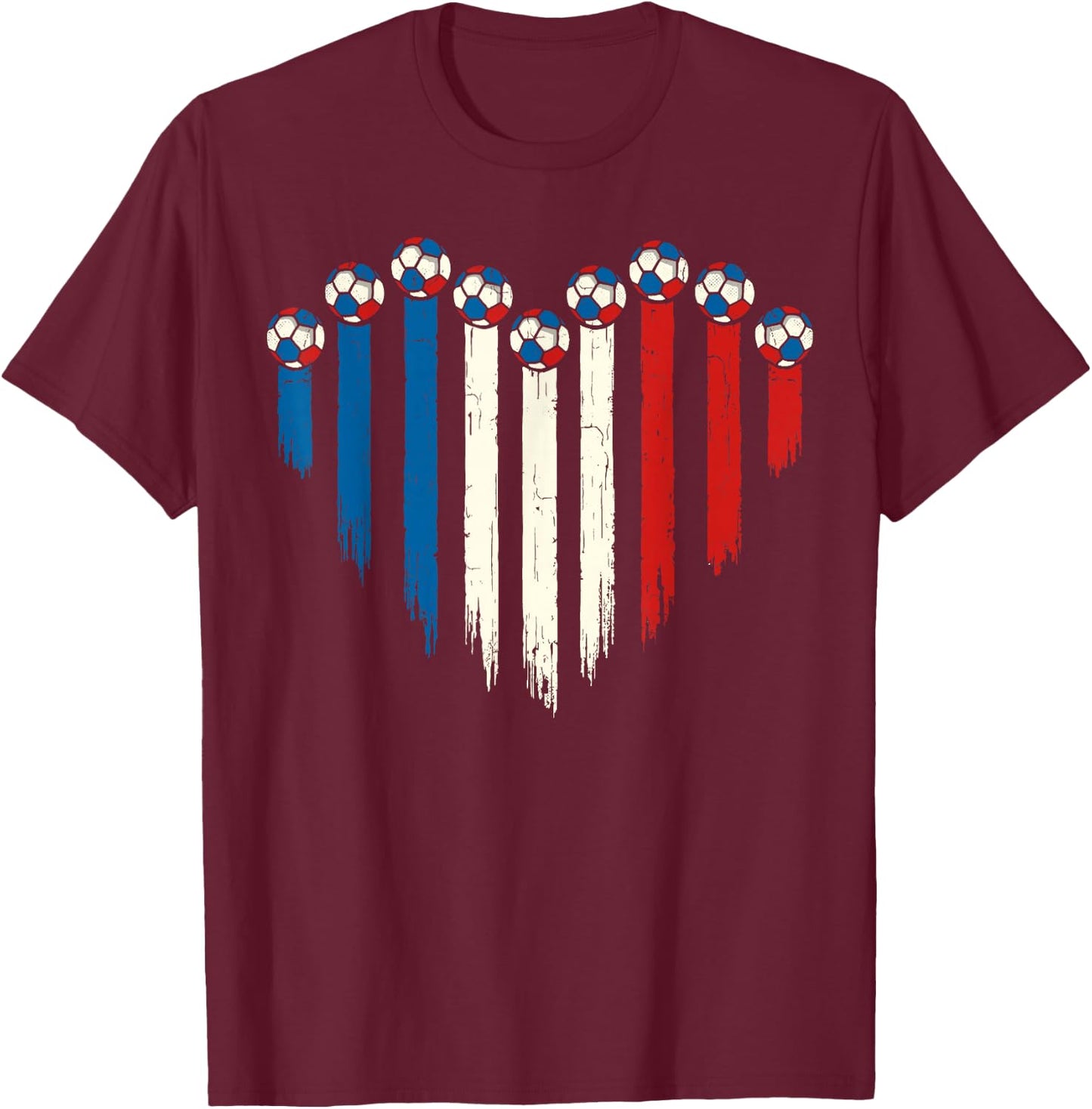 Drapeau français Fantaisie France T-Shirt - T-Shirt | Maroon