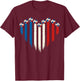 Drapeau français Fantaisie France T-Shirt - T-Shirt | Maroon